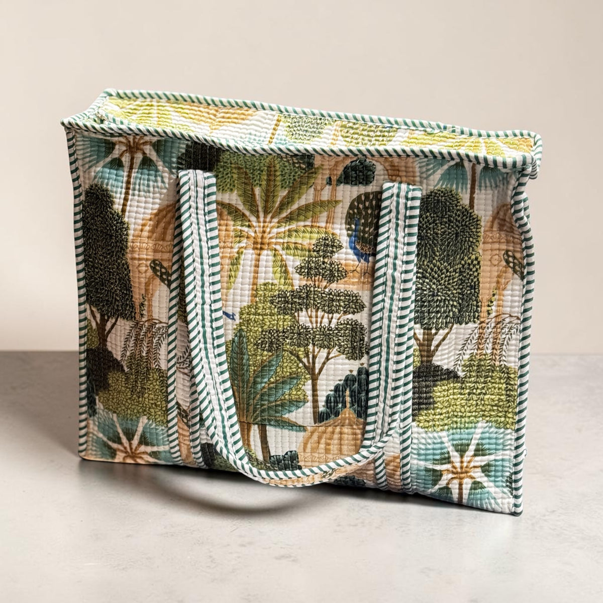 Quilted Tropical Tote