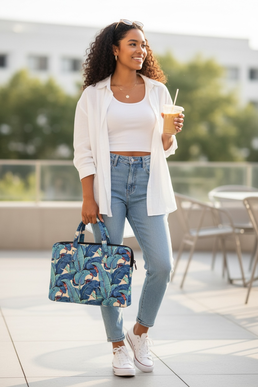 Tropical Leaf Laptop Sleeve